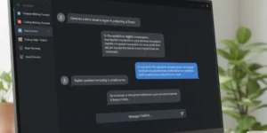 ChatGPT 프롬프트 예시가 있는 컴퓨터 화면