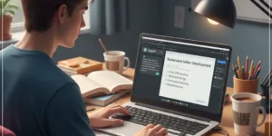 ChatGPT로 PPT 만들기를 이용하여 발표할 프리젠테이션 자료를 준비하는 대학생